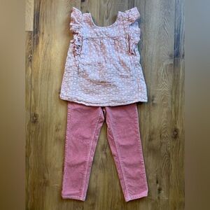 Heart and Arrow Embroidered Ruffle Tunic Shirt Top | Girls Medium